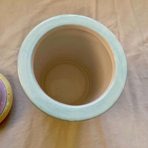 Vintage Capriware Ceramic Canister Set – White Floral & Berry Design – Set of 2 - Picture 11 of 16